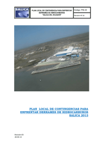 Plan contra derrames de Hidrocarburos 2013
