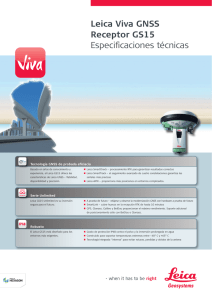 Leica Viva GNSS Receptor GS15 Especificaciones técnicas