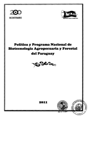 Política y Programa Nacional de Biotecnología