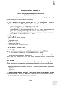 Prospecto - Agencia Española de Medicamentos y Productos