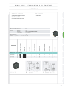 series 1205 - double-pole slide switches