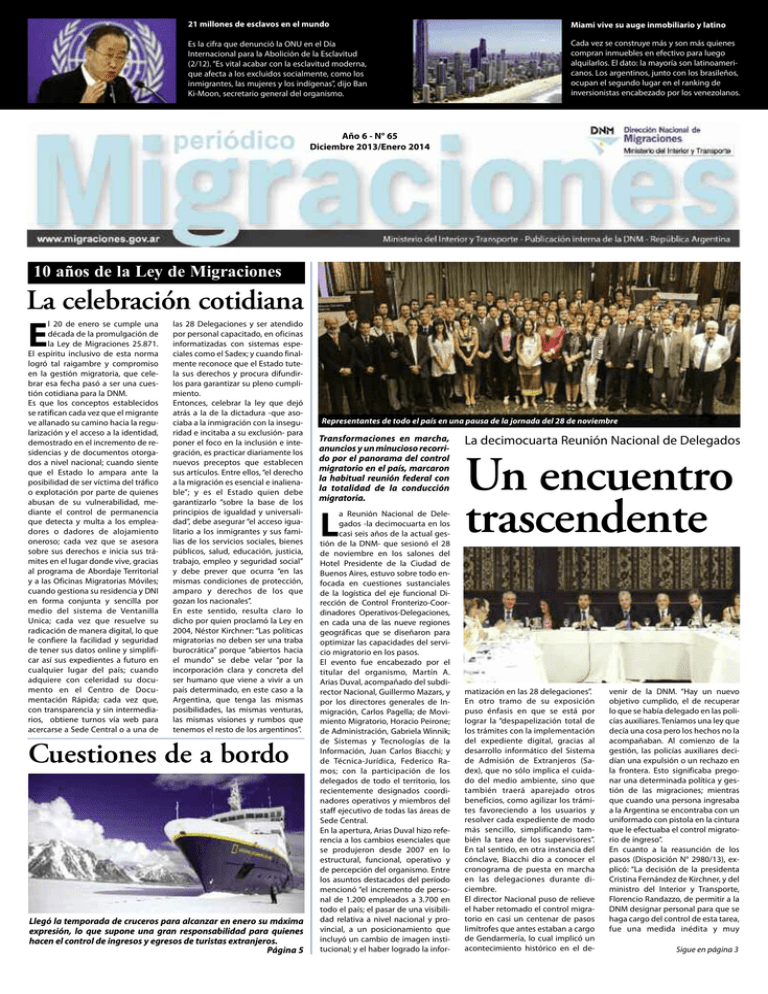 Periódico - Dirección Nacional De Migraciones