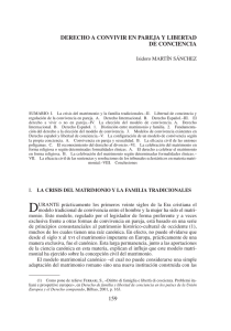 Derecho a convivir en pareja y libertad de conciencia