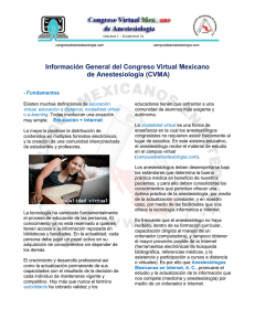 Información General del Congreso Virtual Mexicano de Anestesiología