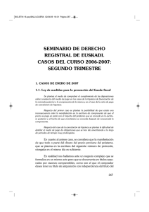 seminario de derecho registral de euskadi. casos del curso 2006