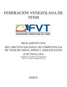 Reglamento Menores - Federación Venezolana de Tenis
