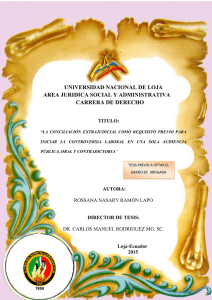 UNIVERSIDAD NACIONAL DE LOJA AREA JURIDICA SOCIAL Y