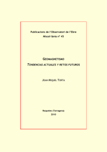 N. 45. TORTA, Joan Miquel. Geomagnetismo.Tendencias actuales y