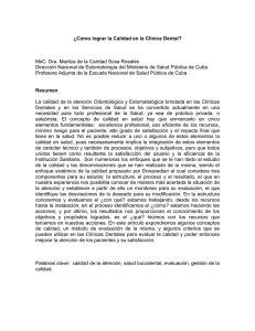 ¿Cómo lograr la Calidad en la Clínica Dental?