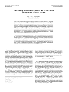 Funciones y potencial terapéutico del óxido nítrico en el sistema
