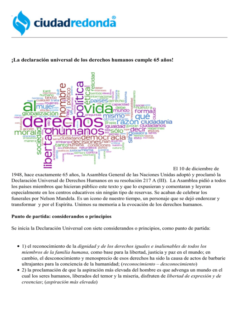 ¡La Declaración Universal De Los Derechos