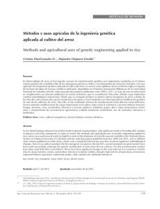 Métodos y usos agrícolas de la ingeniería genética aplicada al