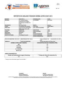 REPORTE DE ANÁLISIS FURANOS NORMA ASTM D-5837-2013