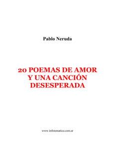 20 Poemas de Amor y una Canción Desesperada