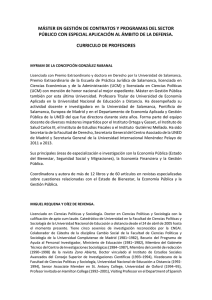 Currículos de profesores - Instituto Universitario General Gutiérrez