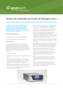 Serinus 40 Analizador de Óxidos de Nitrógeno