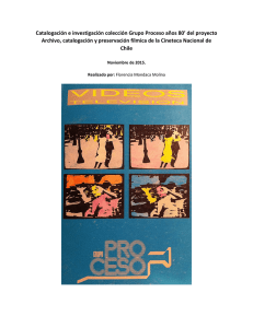 Catalogación e investigación colección Grupo Proceso años 80` del