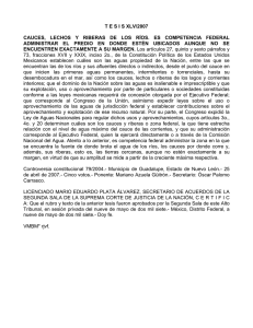 tesis xlv/2007 cauces, lechos y riberas de los ríos. es competencia