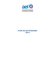 Plan de actividades - Asociación Española de Fundaciones