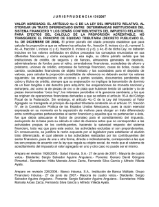 JURISPRUDENCIA 131/2007 VALOR AGREGADO. EL