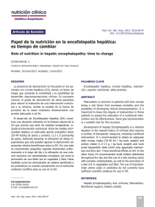 Papel de la nutrición en la encefalopatía hepática