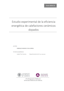 Estudio experimental de la eficiencia energética de calefactores