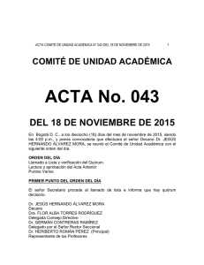 ACTA No. 043 - Universidad Libre