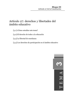 Artículo 27: derechos y libertades del ámbito educativo