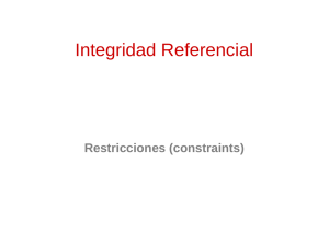 Integridad Referencial con Constraints