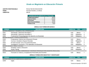 Grado en Magisterio en Educación Primaria