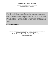 Perfil del Mercado Ecuatoriano respecto del potencial de