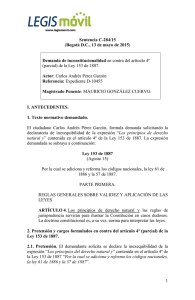 1 Sentencia C-284/15 (Bogotá D.C., 13 de mayo de 2015) Demanda