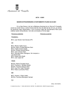 Pleno acta 04-2001p - Ayuntamiento de El Campello