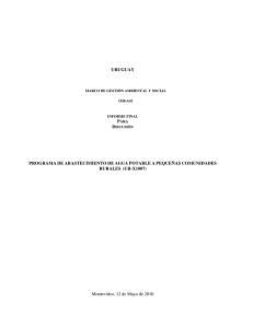 URUGUAY PROGRAMA DE ABASTECIMIENTO DE AGUA