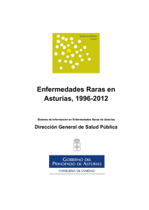 Enfermedades Raras en Asturias, 1996-2012