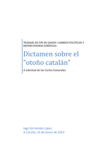 Dictamen sobre el “otoño catalán”