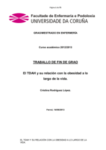 TRABALLO DE FIN DE GRAO El TDAH y su relación con la