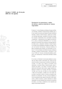 Circular 2/2001 - Banco de España