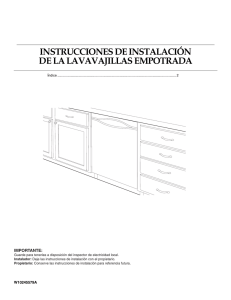 instrucciones de instalación de la lavavajillas empotrada