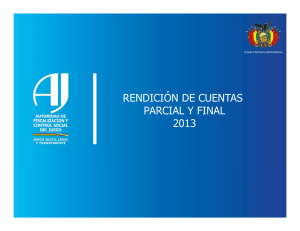 Memoria de la Rendición de Cuentas Parcial y Final 2013