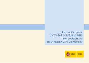 Información para víctimas y familiares de accidentes de aviación