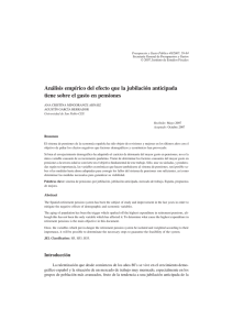 Análisis empírico del efecto que la jubilación anticipada tiene sobre