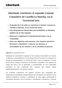 Liberbank constituye el segundo Consejo Consultivo de Castilla