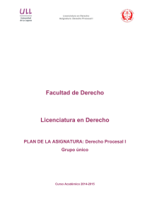 Derecho Procesal I