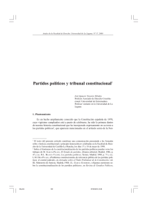 Partidos políticos y tribunal constitucional1