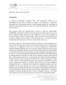 comunicado - Asociación Primatológica Colombiana
