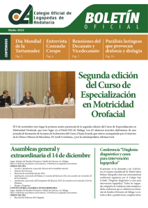 Boletín informativo otoño 2013 - Colegio Oficial de Logopedas de