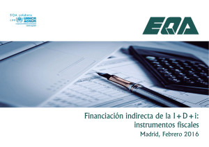 Financiación indirecta de la I+D+i: instrumentos fiscales