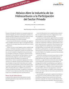 México Abre la Industria de los Hidrocarburos a la Participación del