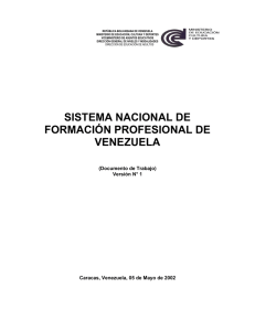 sistema nacional de formación profesional de venezuela